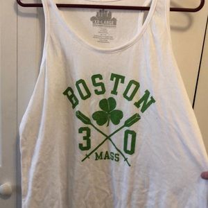 White Boston tank top